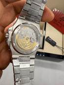 Patek Philippe Nautilus 41mm, Mostrador Branco, Pulseira Aço - CLONE