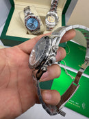 Rolex Daytona 40mm Aço Mostrador Cinza, Luneta Preto
