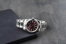 Rolex Oyster Perpetual 41/36mm Aço Mostrador Cereja Luneta Baulada