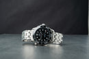 Omega Seamaster Co-Axial 40mm Mostrador Preto Bezel Preto Pulseira Aço