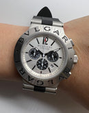 Bvlgari Titanium Crono 44mm - Aço - Mostrador Cinza