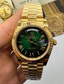 Rolex Day-Date Presidente 40mm - *Ouro - Verde Oliva - CLONE