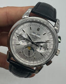 Patek Phillippe Fases da Lua 42mm Aço, Pulseira Couro