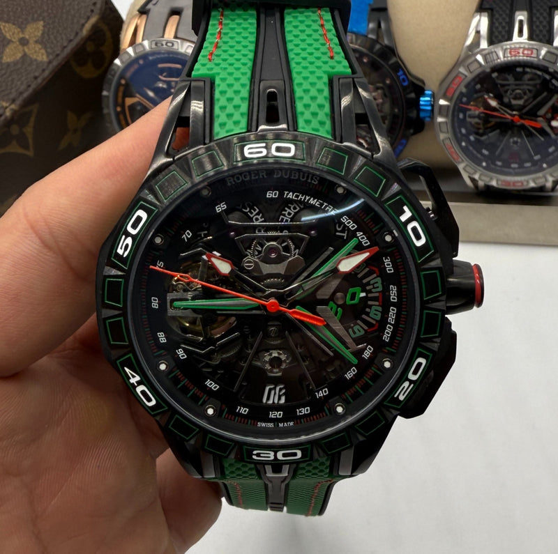 Roger Dubuis Excalibur Spider Flyback Chronograph 45mm - Aço/OxBlack
