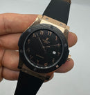 Hublot Classic Fusion Aço/Rose 45mm, Mostrador Preto, Sifras Árabe