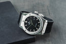 Hublot Classic Fusion 45mm Aço Mostrador Preto Bisel Aço