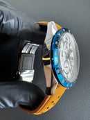 Tag Heuer Carrera Aço 43mm, Mostrador Azul, Puls. Couro