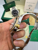 Rolex Sea-Dweller 43mm Aço/Dourado Mostrador Preto Luneta Preta