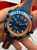Omega Planet Ocean Co-Axial Master GMT 45,5mm Aço/OxBlue