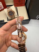 Patek Philippe Nautilus Fases da Lua 40mm, Aço/Rose, Mostrador Preto