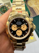 Rolex Daytona 40mm Aço/Dourado, Mostrador Preto