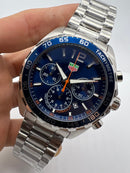 TAG Heuer F1 Cronometro 44mm Aço Mostrador Azul