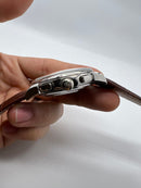 Patek Phillippe Fases da Lua 42mm Aço  Pulseira Couro