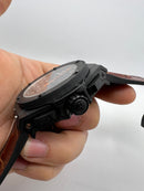 Hublot King Power 48mm Aço/OxBlack, Mostrador Preto, John Walker