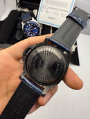 Panerai Luminor Marina 44 mm Aço/OxCarbon Mostrador Azul - Pulseira Couro