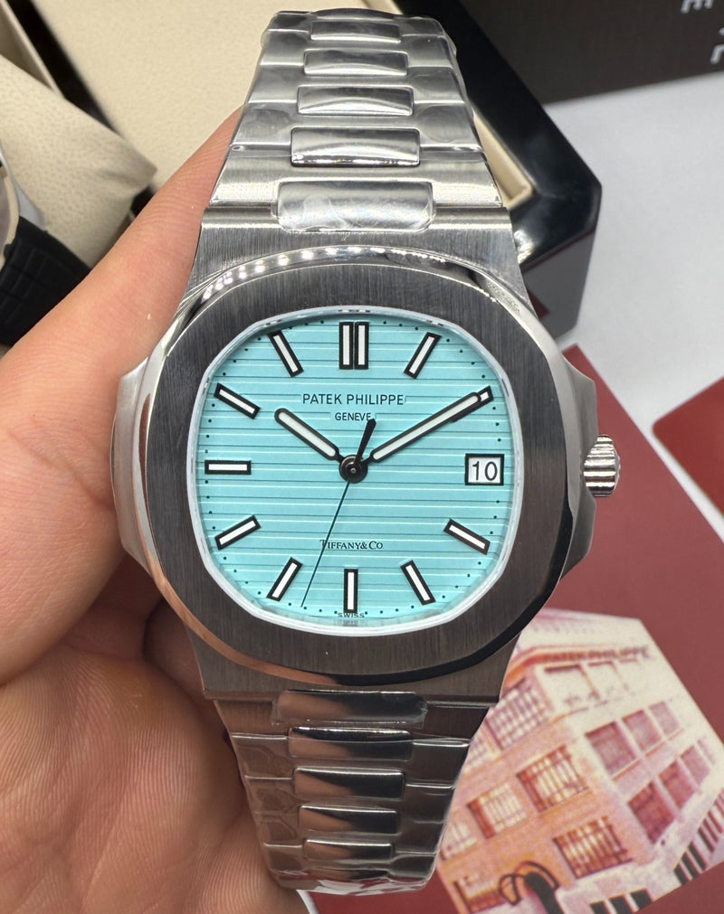 Patek Philippe Nautilus 41mm, Tiffany Co., Pulseira Aço - CLONE