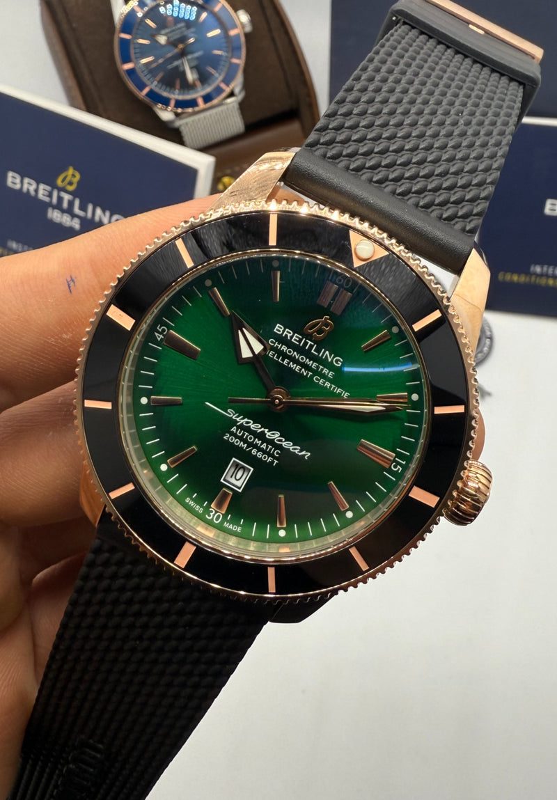 Breitling Superocean Aço 44mm Pulseira Borracha