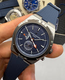 Vacheron Constantin Overseas Dual Time Aço 41mm, Mostrador Azul