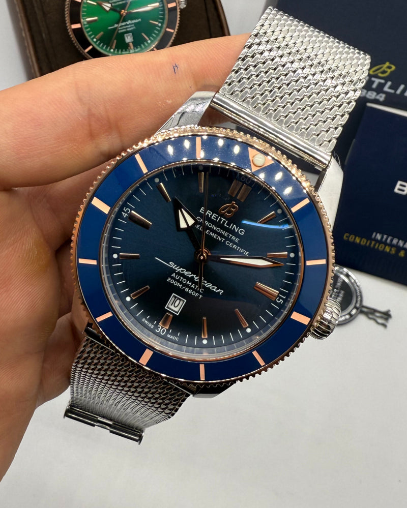 Breitling Superocean Aço 44mm Pulseira Aço Milanes