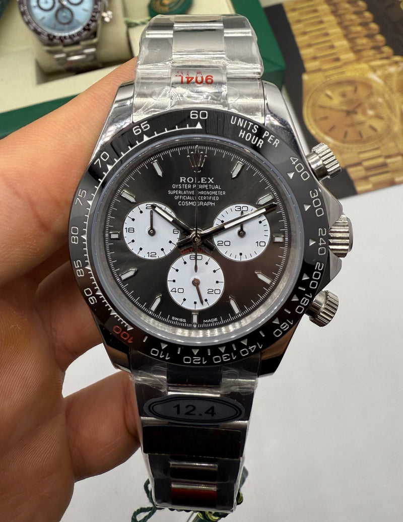 Rolex Daytona Oyster Aço 40mm - Mostrador Cinza - CLONE