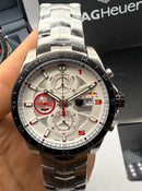 TAG Heuer Carrera RedBull Aço 43mm Mostrador Branco - Puls. Aço