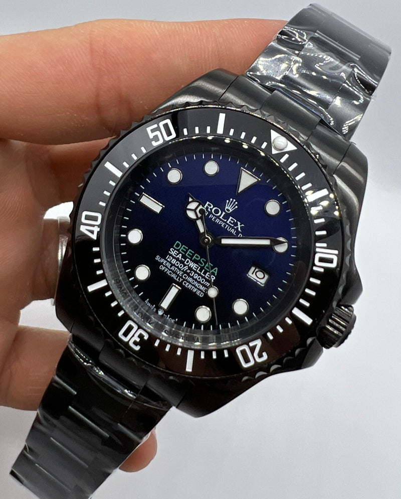 Rolex Deepsea 44mm Aço ALL BLACK- BLUE DIVER