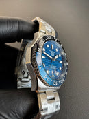 Tag Heuer Aquarecer GMT 43mm Aço, Mostrador Azul Luneta Preto/Azul