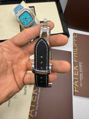 Patek Philippe Cubitus, Aço Fases da Lua 42mm, Mostrador Prata, Pulseira Nylon