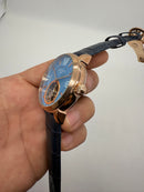 Patek Philippe Classic Turbilhão 44mm Aço/Rose, Pulseira Couro