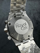 Audemars Piguet RoyalOak Panda 41mm Aço Mostrador Branco Bezel Aço Puls. Aço