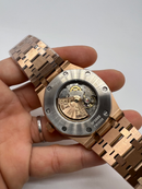 Audemars Piguet Royal Oak 39mm Mostrador Verde Bezel e Pulseira Aço Rose