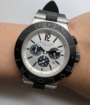 Bvlgari Aluminium Titanium Crono 44mm - Aço - Mostrador Cinza