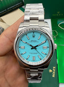 Rolex Oyster Perpetual 36mm/41mm Aço Mostrador Tiffany