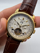 Patek Phillippe Turbilhão 42mm Aço, Pulseira Couro