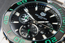 Tag Heuer Aquarecer Cronômetro 43mm Aço Mostrador Preto Bezel Preto