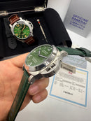 Panerai Luminor Marina 44 mm Aço Mostrador Verde - Pulseira Couro Croco