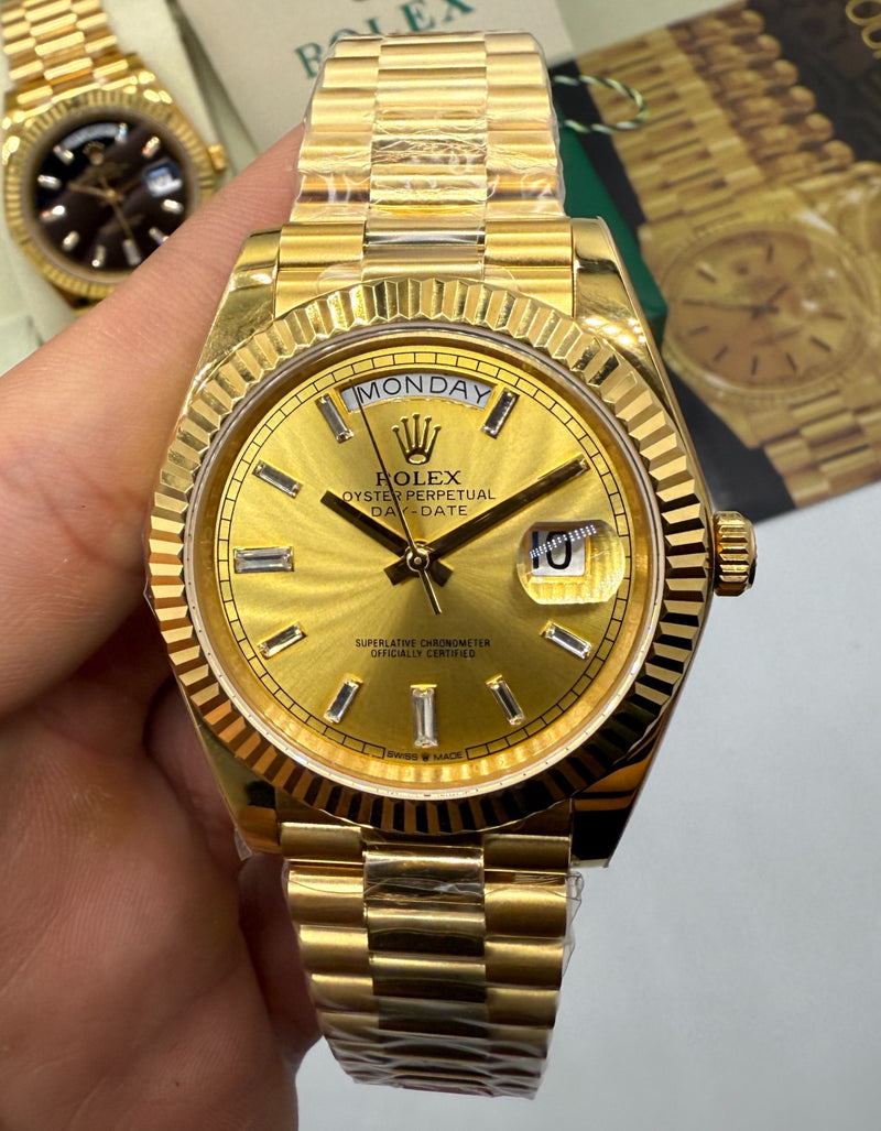 Rolex Day-Date Presidente 40mm - All Gold - Diamond - CLONE