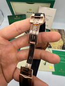 Rolex Yacth-Master 40mm Aço/Rose, Mostrador Preto, OysterFlex