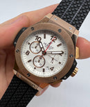 Hublot Big Bang 44mm Aço/Rose Mostrador Branco