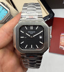 Patek Philippe Cubitus 40mm, Mostrador Preto, Pulseira Aço