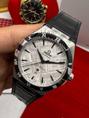 Omega Constellation 41mm Aço Puls. Couro
