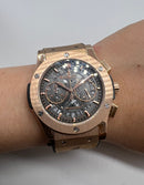 Hublot Classic Chrono Rosè 45mm Mostrador Preto