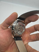 Cartier Drive 41mm Turbilhão Aço/Rose - Mostrador Branco - Pulseira Couro