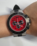 Bvlgari Aluminium Titanium DUCATI 41mm - Aço - Mostrador Vermelho