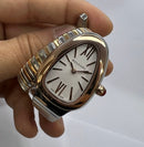 Bvlgari Serpenti Tubogas 01 Volta 35mm Aço/Rosé Mostrador Branco