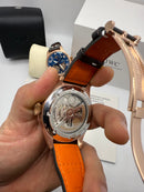 IWC PORTUGIESER YACTH CLUB TURBILHÃO - 44mm - Aço Most. Cinza Puls Couro