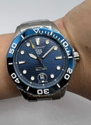 Tag Heuer Aquarecer 300, 43mm, Aço, Mostrador Azul Bezel Azul