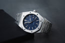 Audemars Piguet Royal Oak 41mm Aço Mostrador Preto Bezel Aço Pulseira Aço