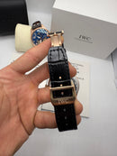 IWC PORTUGIESER YACTH CLUB TURBILHÃO - 44mm - Aço Most. Preto Puls Couro