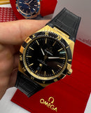 Omega Constellation 41mm Aço/Dourado Puls. Couro